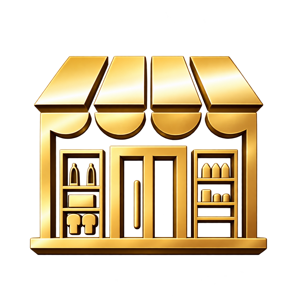 Shahera Mart gold storefront icon